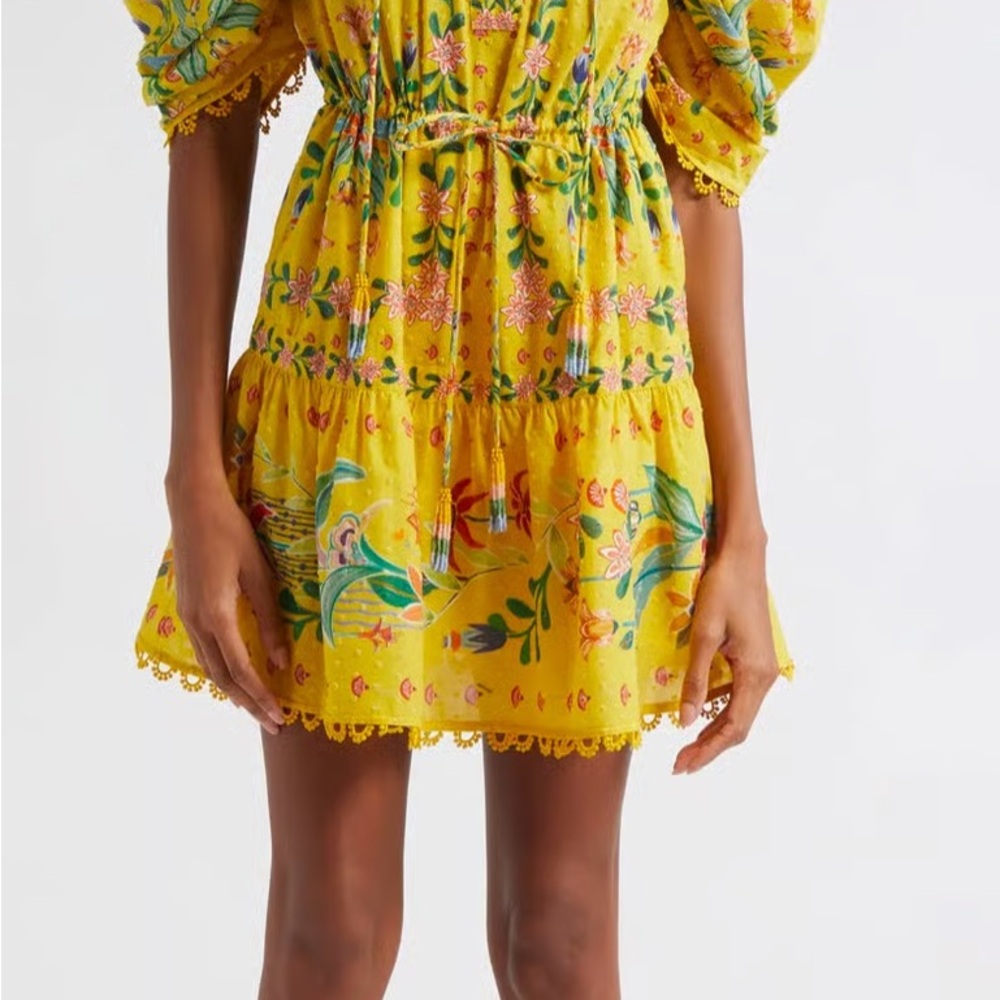 Floral Yellow Mini Dress